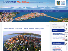 Tablet Screenshot of inselstadt-malchow.de